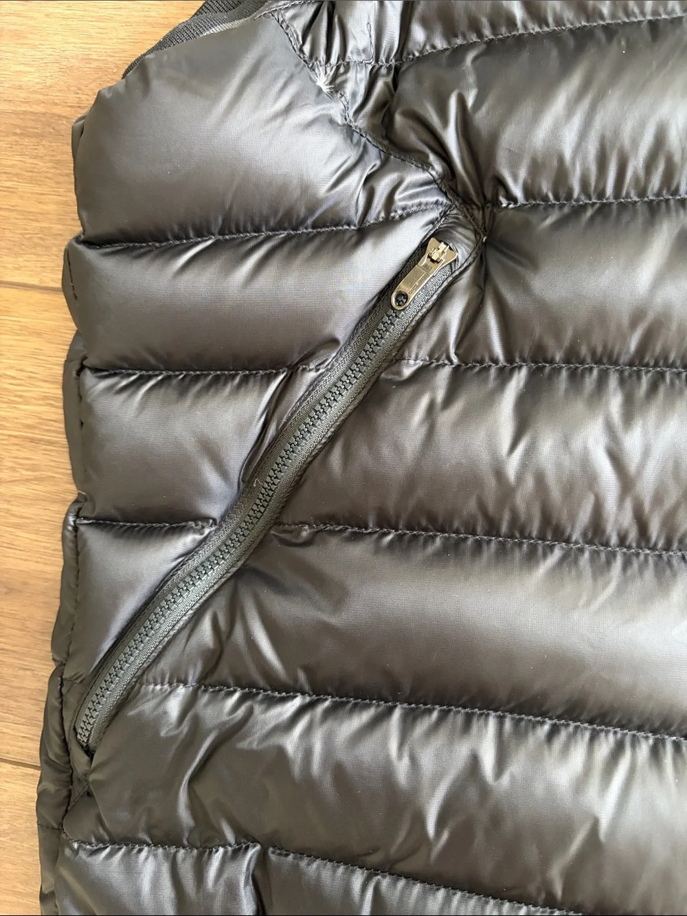 lululemon athletica Black Quilted Hooded Puffer Vest